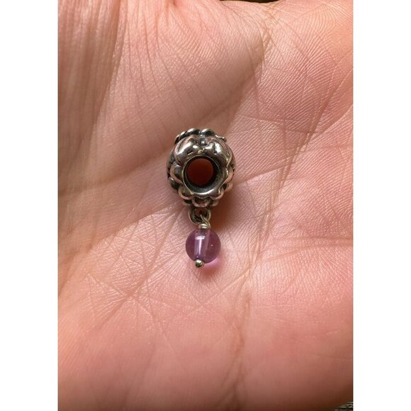 Retired Pandora Sterling Silver 790481 Amethyst Grapes Dangle Charm Bead! 57 - Picture 10 of 10